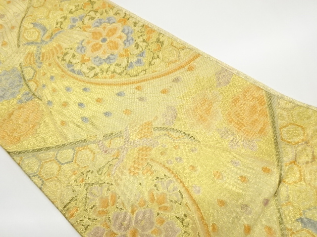 JAPANESE FUKURO OBI / SAGANISHIKI / WOVEN FLOWER CREST